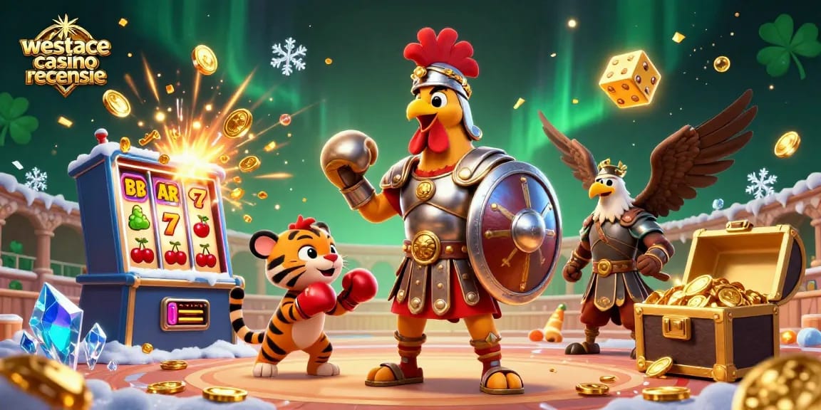 Bekijk de westace casino recensie met een levendige 3D illustratie van het speelse thema.