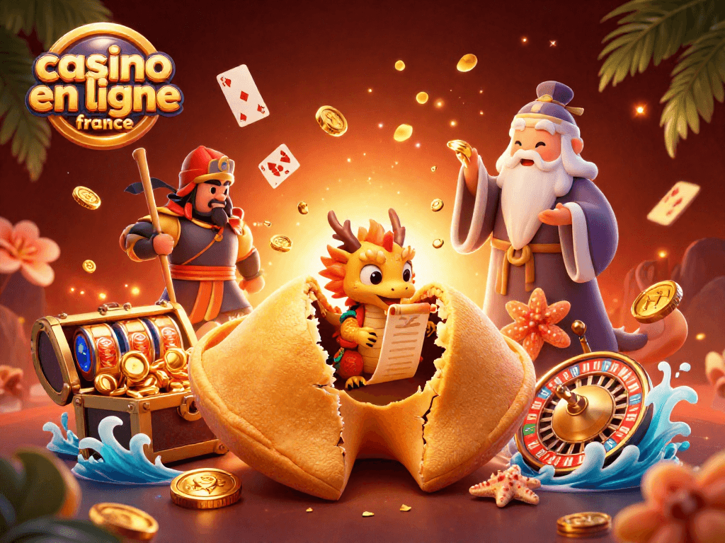 Plongez dans l'univers du casino en ligne France avec des personnages captivants et des éléments de jeu.