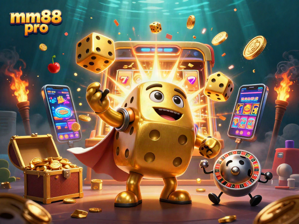 Experience thrilling wins with mm88 pro's vibrant casino adventure illustration.