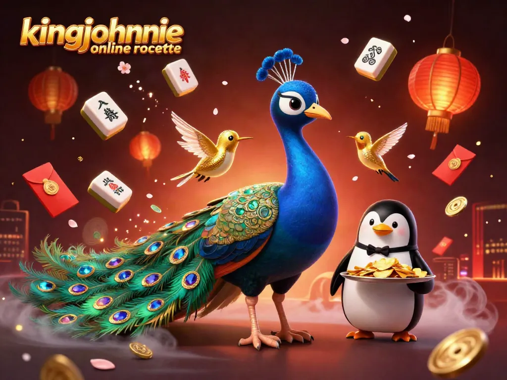 Experience kingjohnnie online roulette with vibrant characters and dynamic casino elements in a colorful scene.