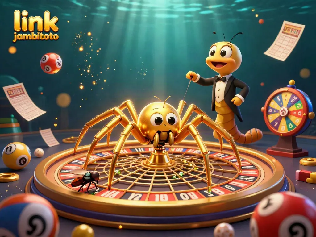Experience excitement and wins with link jambitoto through a vibrant lottery-themed gaming illustration.